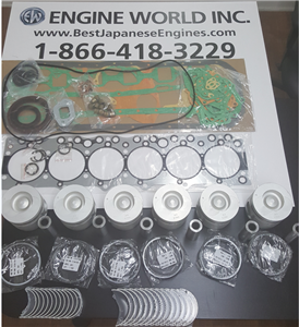 Isuzu 6BG1 6.5ltr engine rebuild kit - Gaskets, Liners, Pistons, piston rings, bearings, Crankshaft